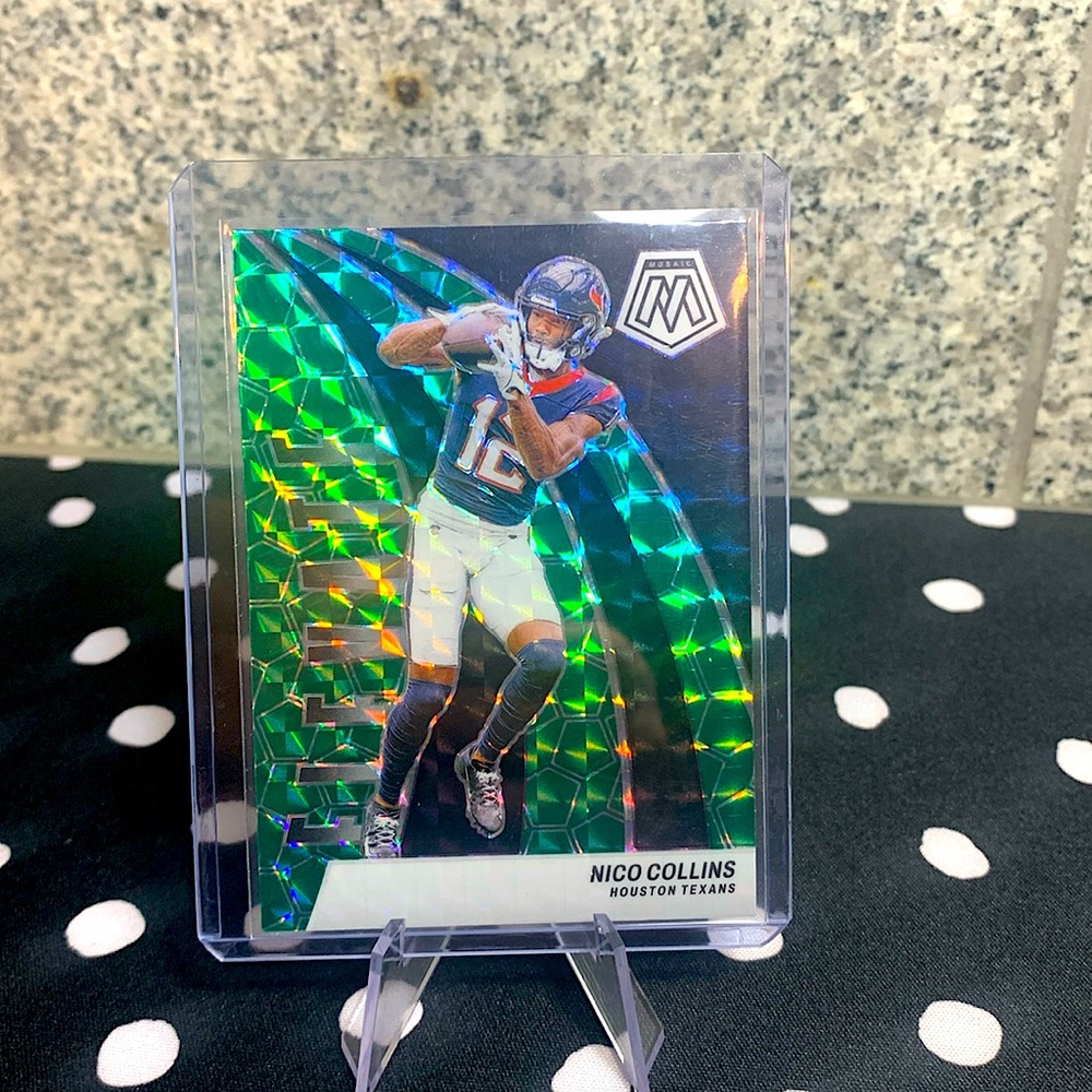 Nico Collins 2024 Panini Green Prizm Perfect Houston Texans Wide Receiver!!
